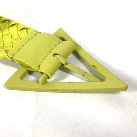 BOTTEGA VENETA 691232 Triangle Intrecciato belt rubber Kiwi Light GreenBased main image 5